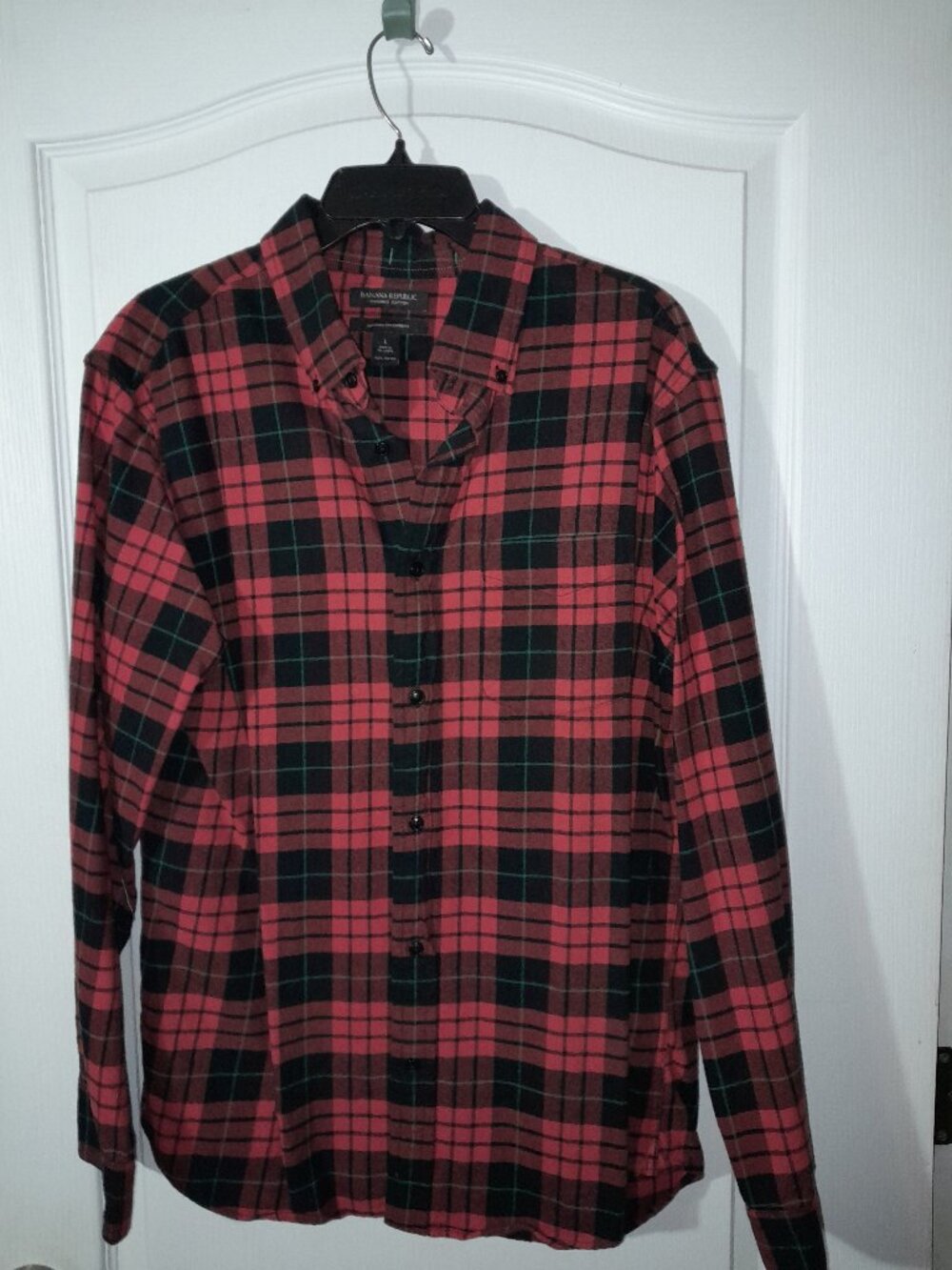 Mens Large Banana Republic Flannel 100% organic cotton.